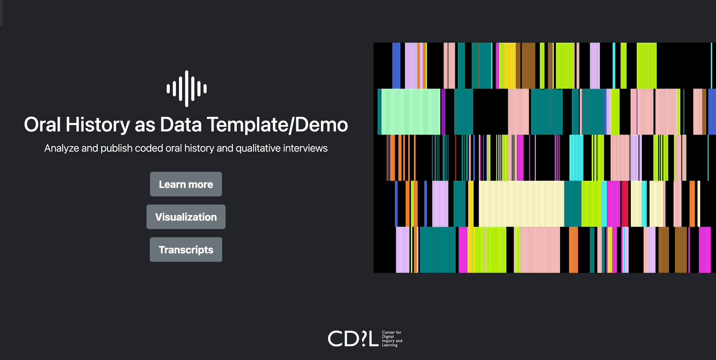 Oral History as Data visualization example