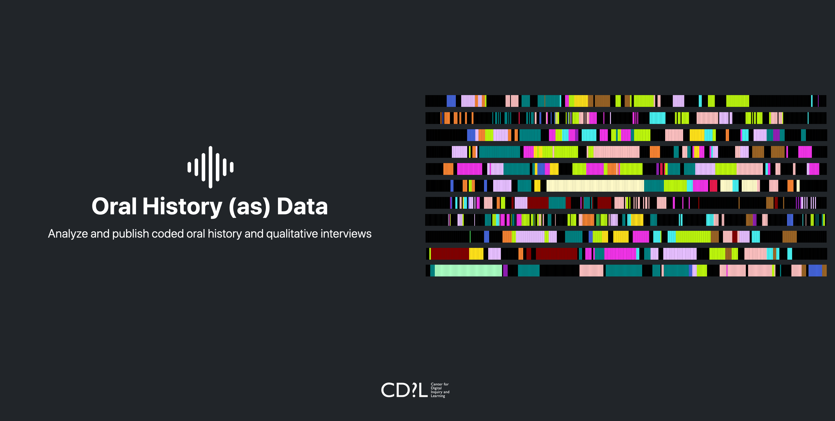 Homepage Screenshot for Oral History as Data